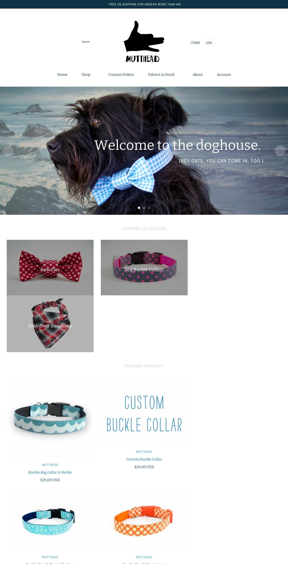 mutthead.com shopify website screenshot