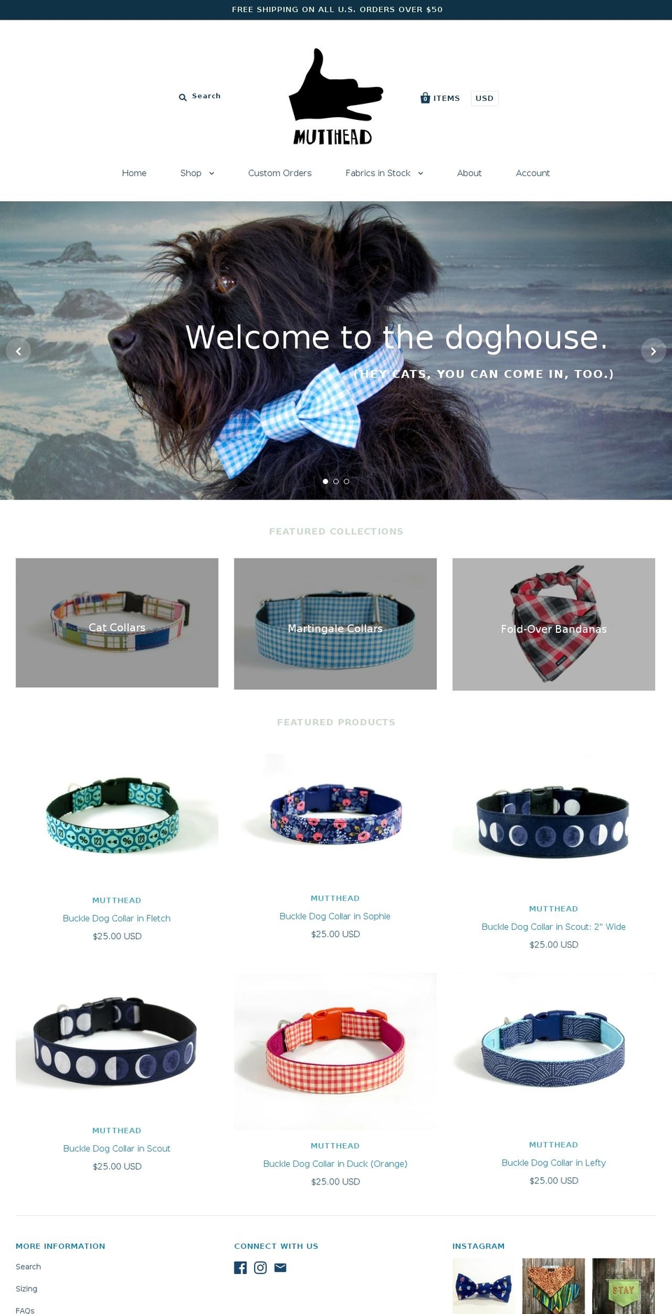 mutthead.net shopify website screenshot