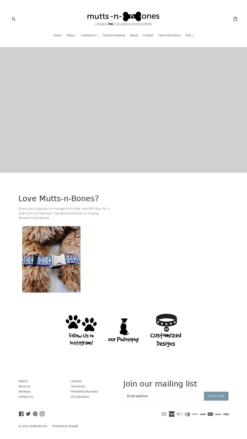 mutts-n-bones.com — Shopify store on .com