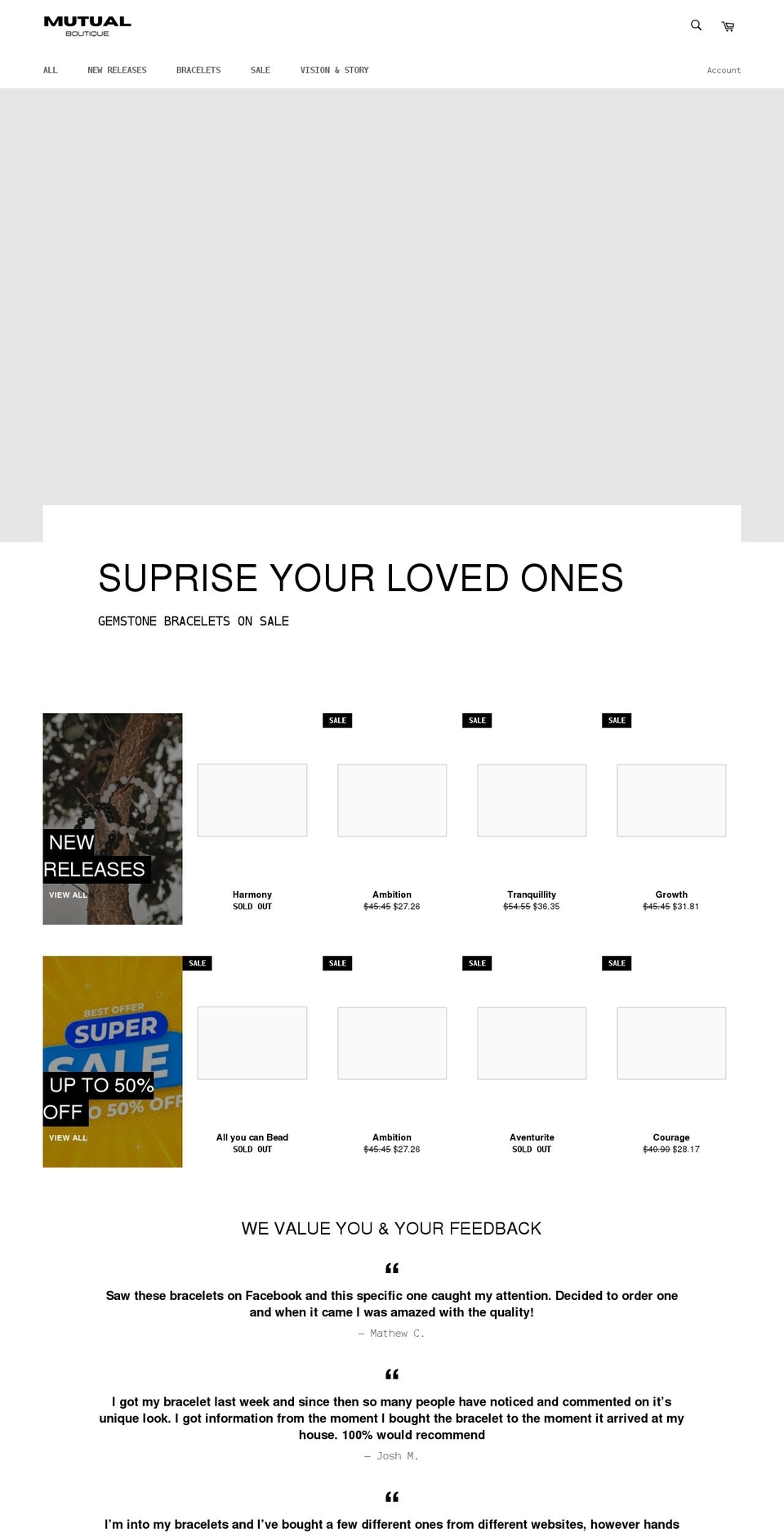 mutualboutique.com — Shopify storefront screenshot