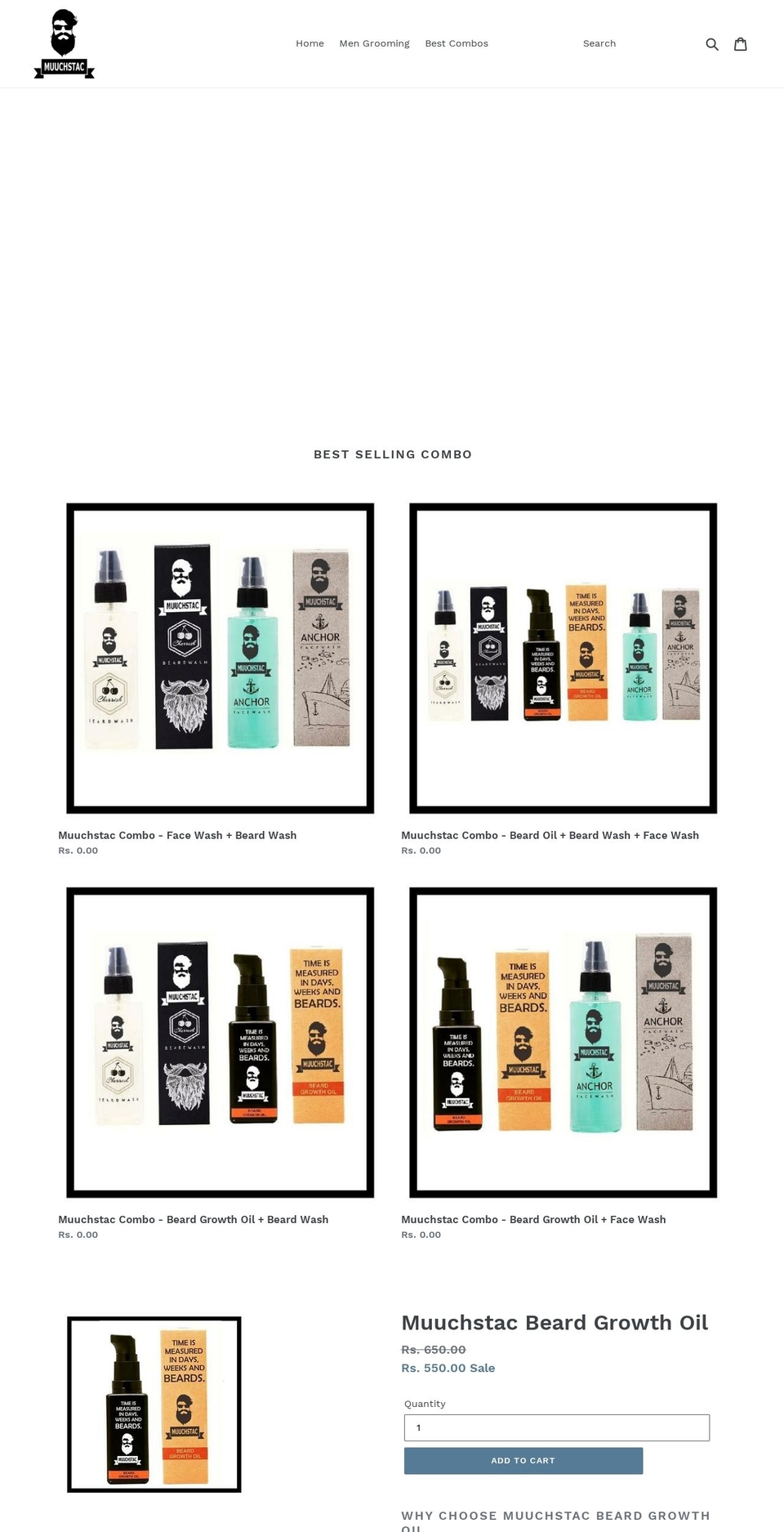 muuchhad.com shopify website screenshot