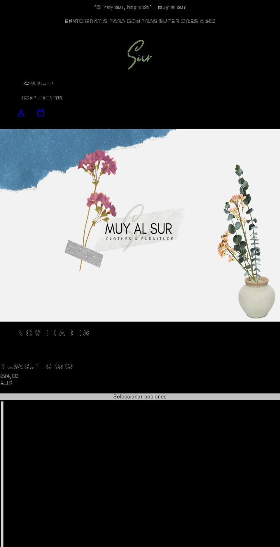 muyalsur.com shopify website screenshot