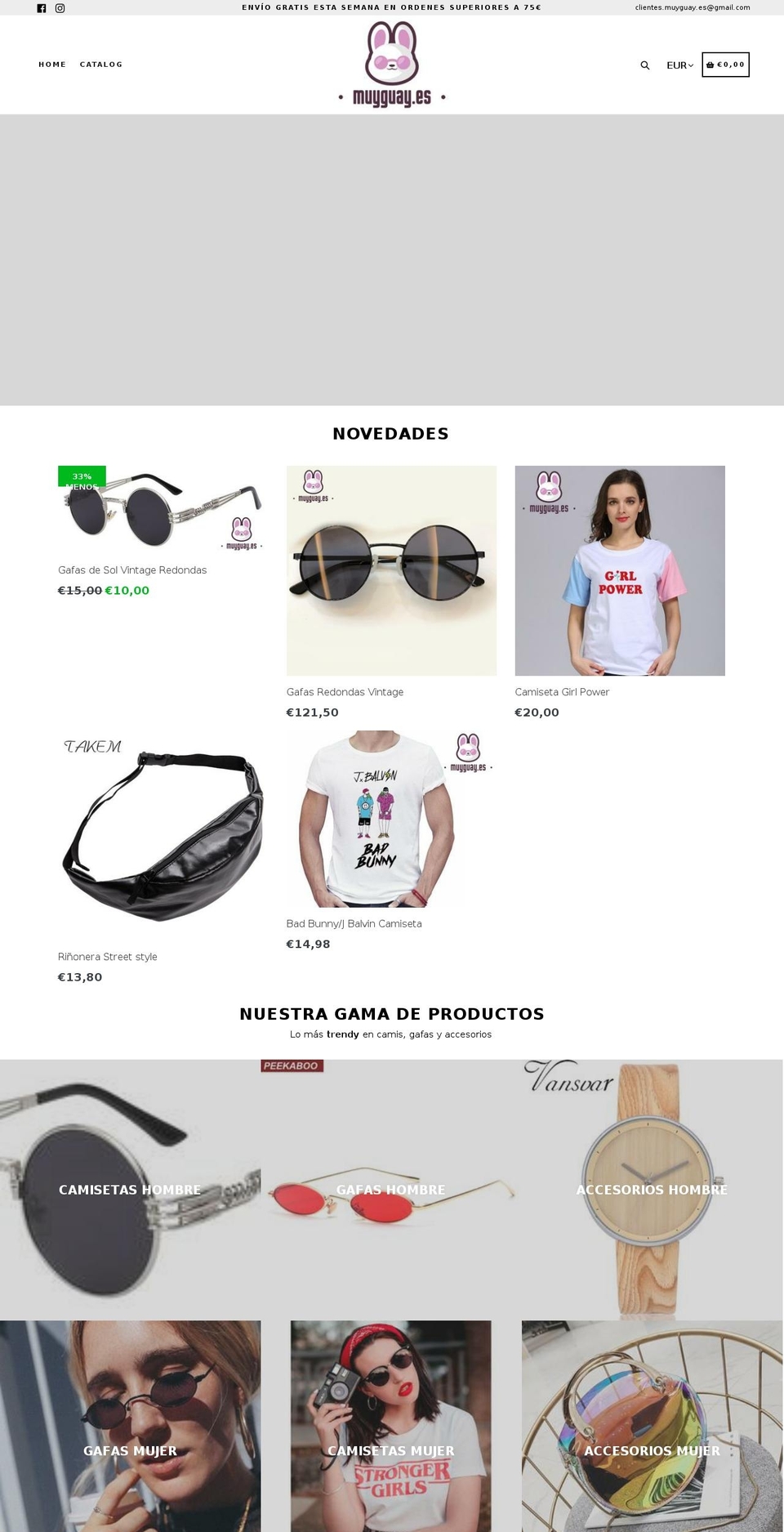 muyguay.es shopify website screenshot