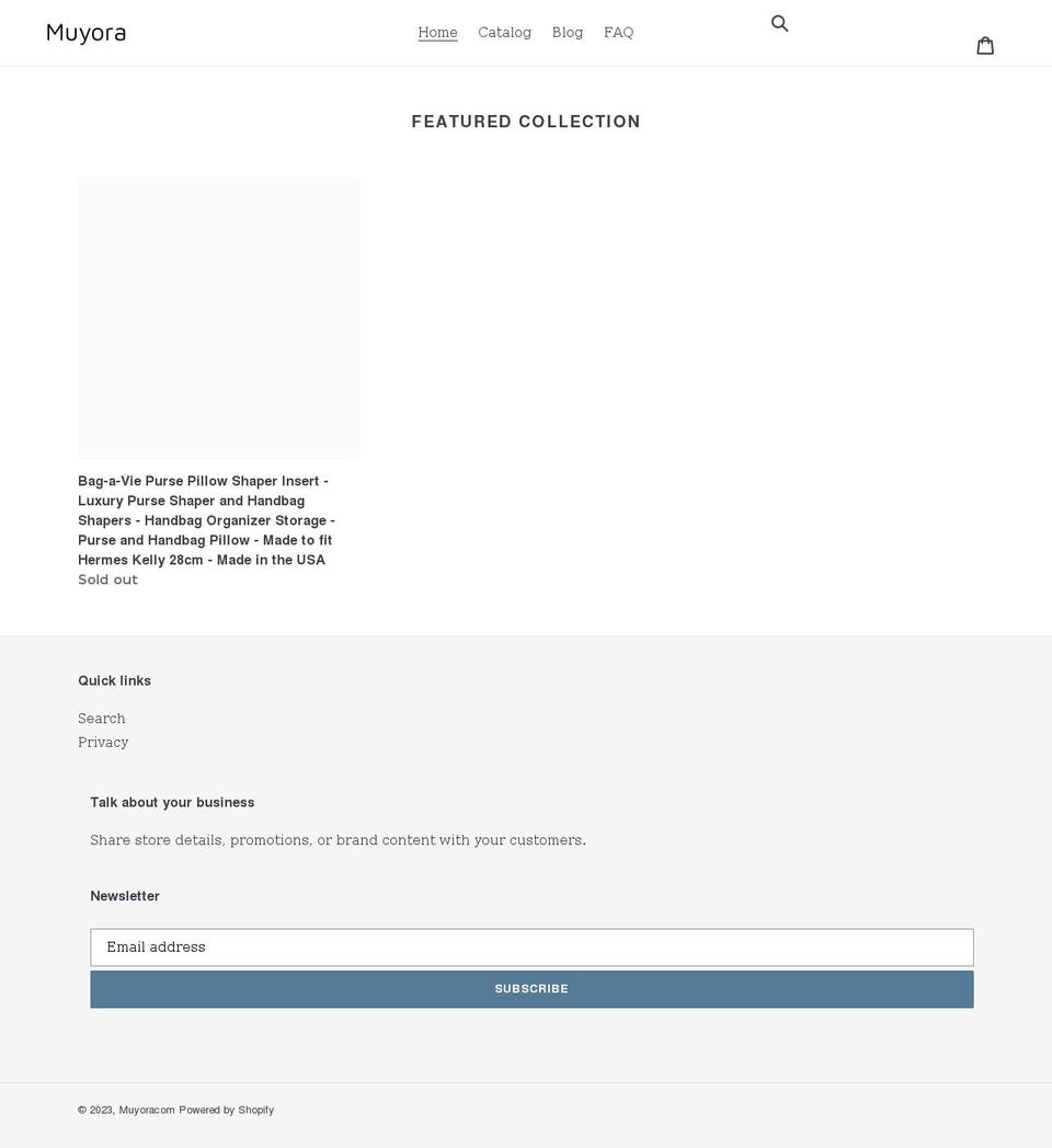 muyora.com shopify website screenshot