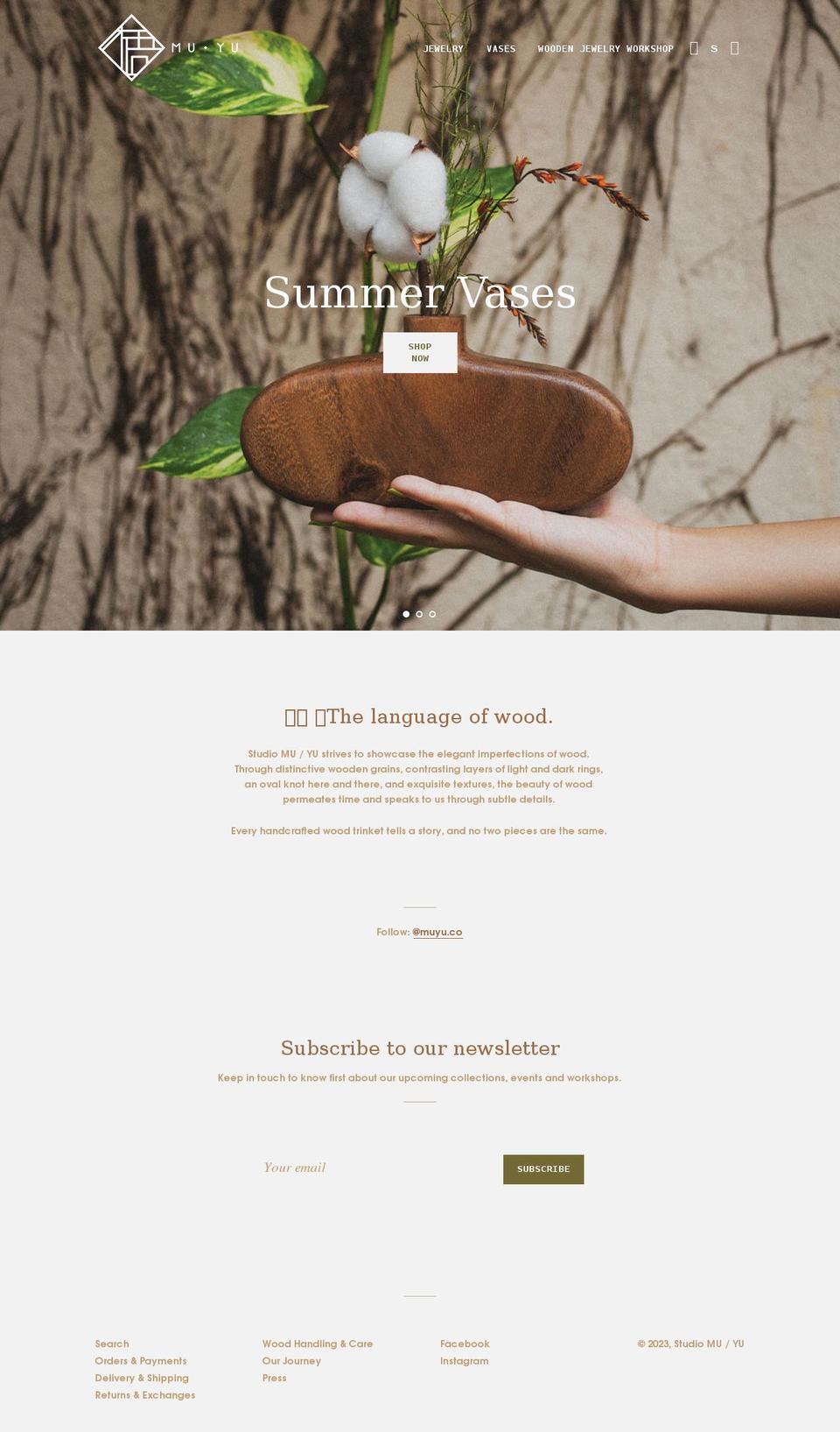 muyu.co shopify website screenshot