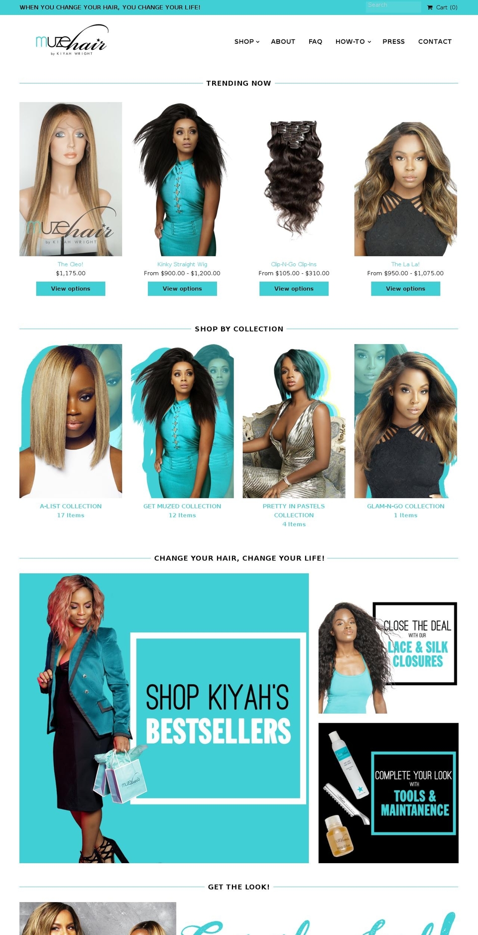 muzehair.com — Shopify storefront screenshot