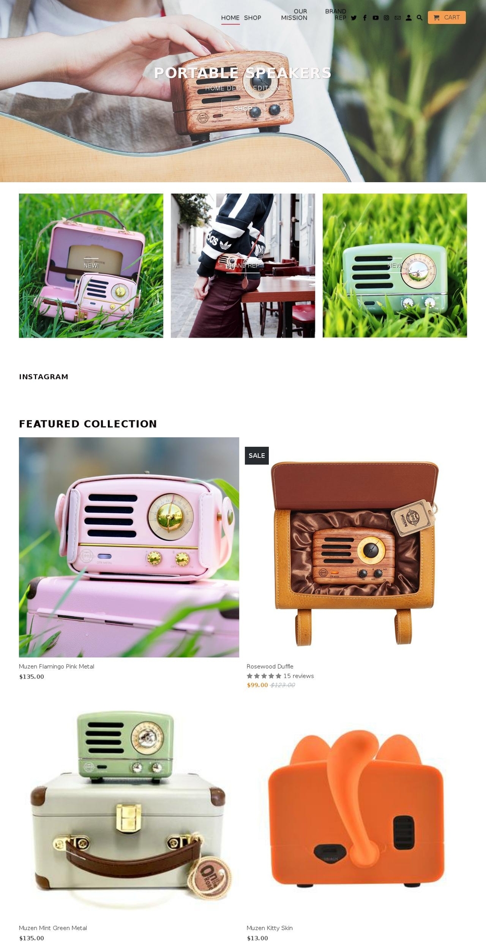 muzenaudio.com shopify website screenshot