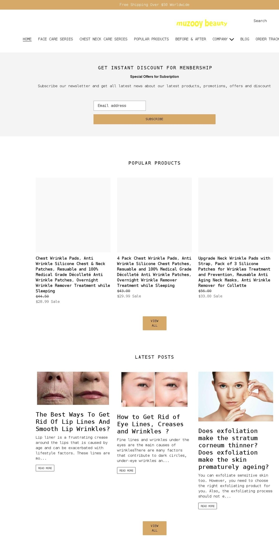 muzooy.com shopify website screenshot