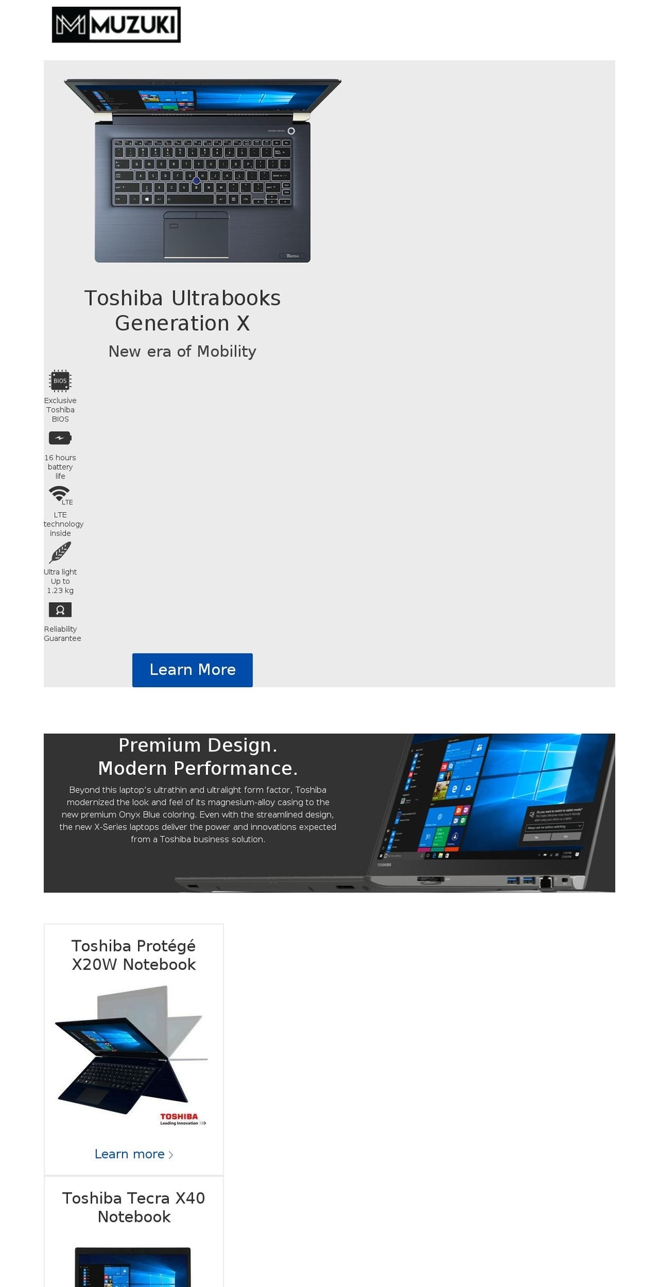muzuki.com — Shopify storefront screenshot