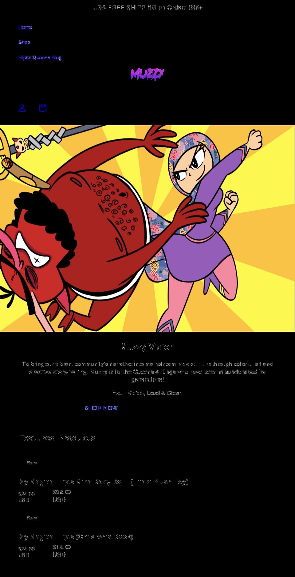 muzzybrand.com shopify website screenshot