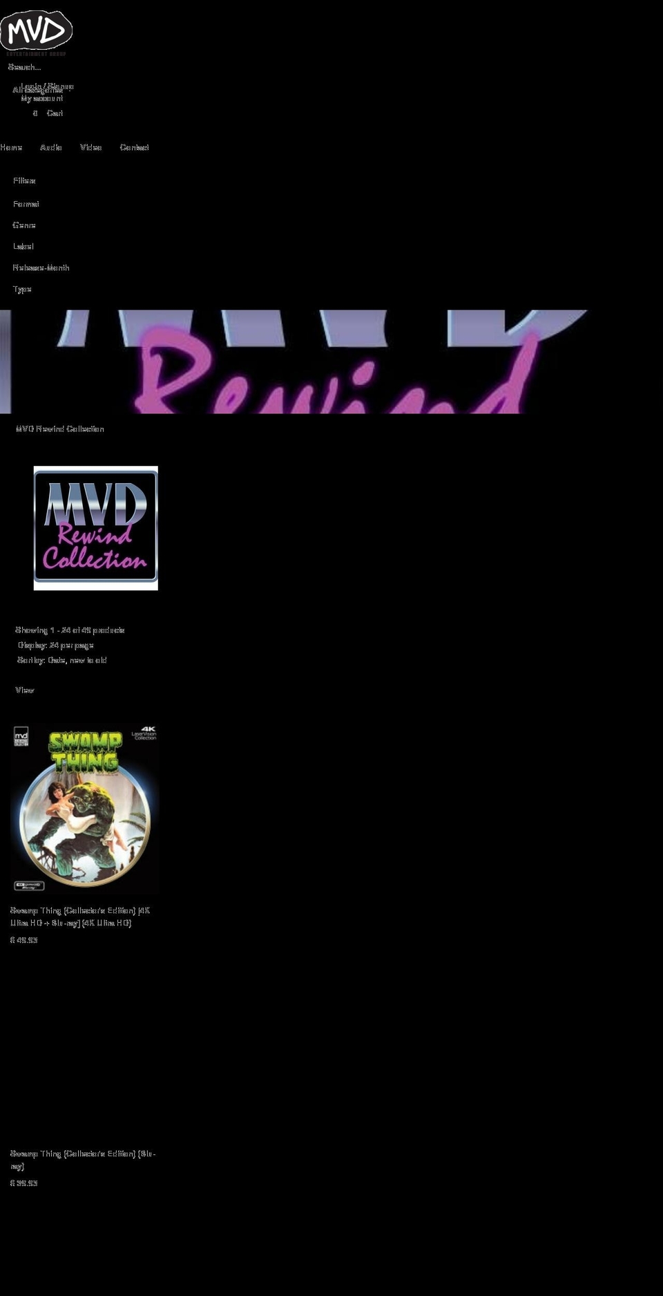 mvdrewind.com — Shopify storefront screenshot