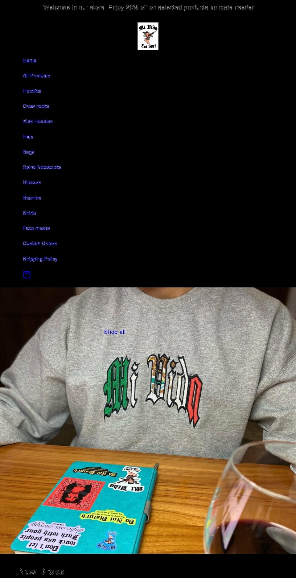 mve1997.com shopify website screenshot