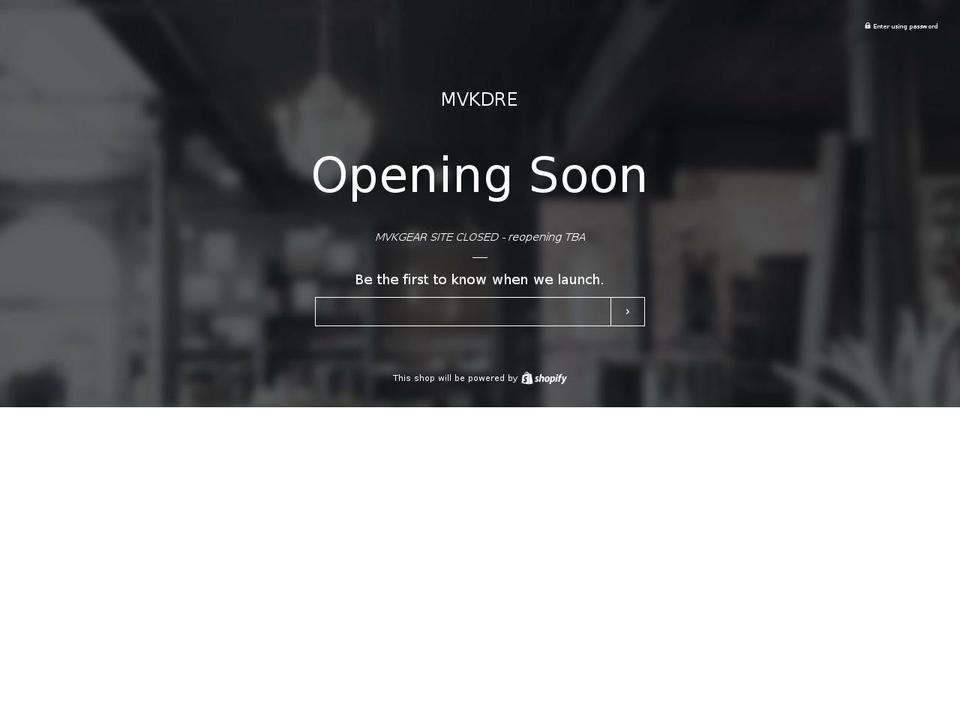 mvkgear.com — Shopify storefront screenshot