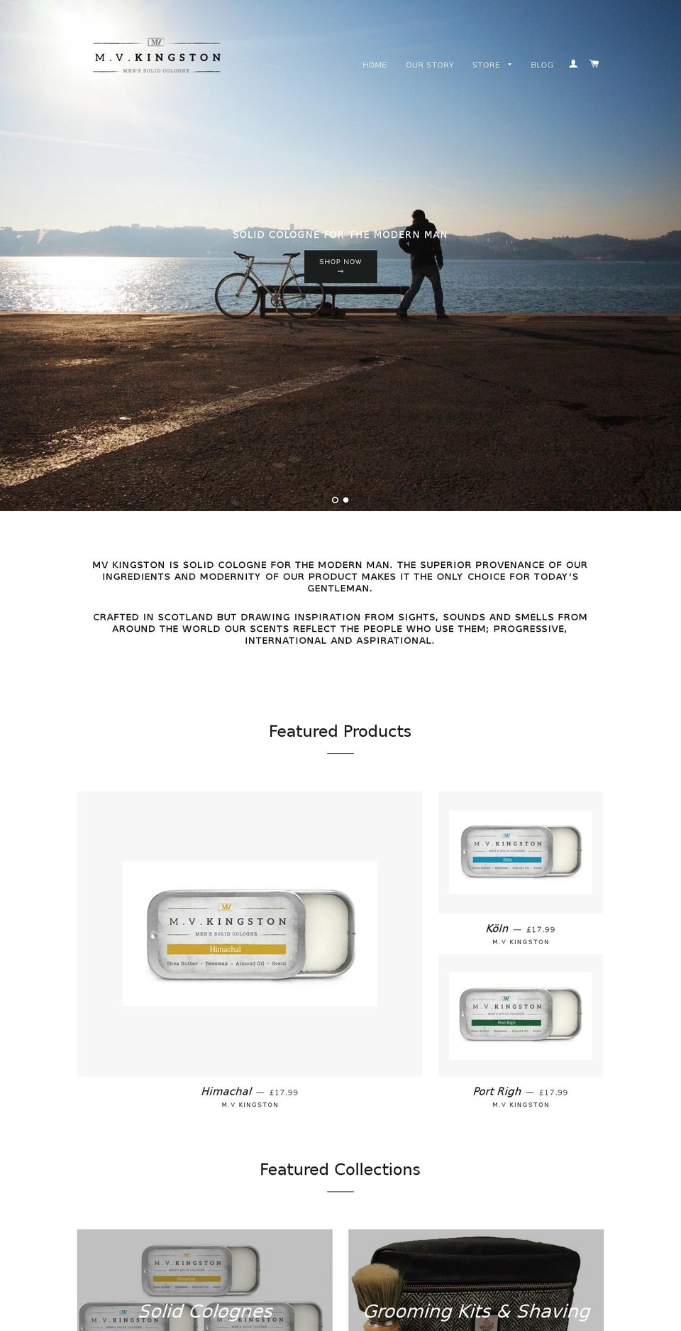 mvkingston.com — Shopify storefront screenshot