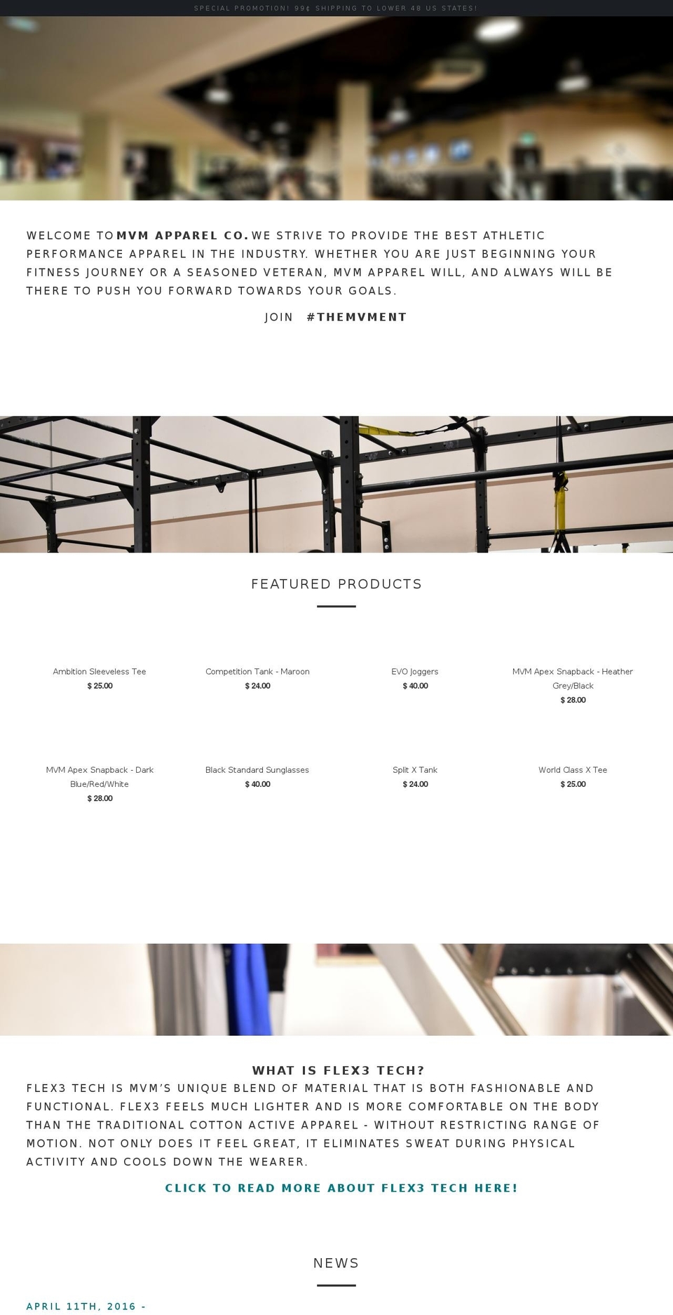 mvmapparel.com shopify website screenshot