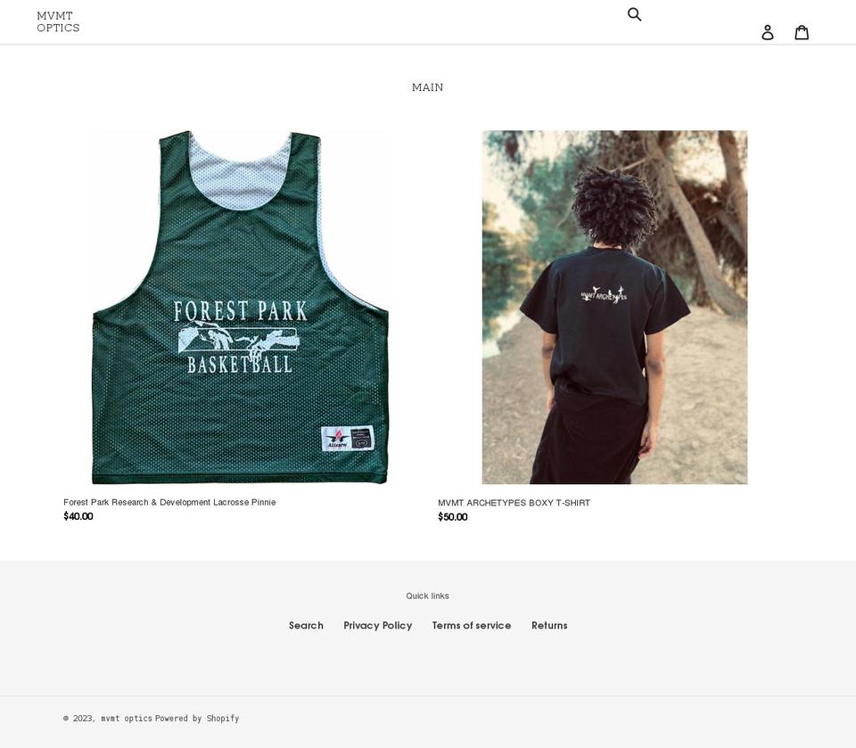 mvmtoptics.com shopify website screenshot