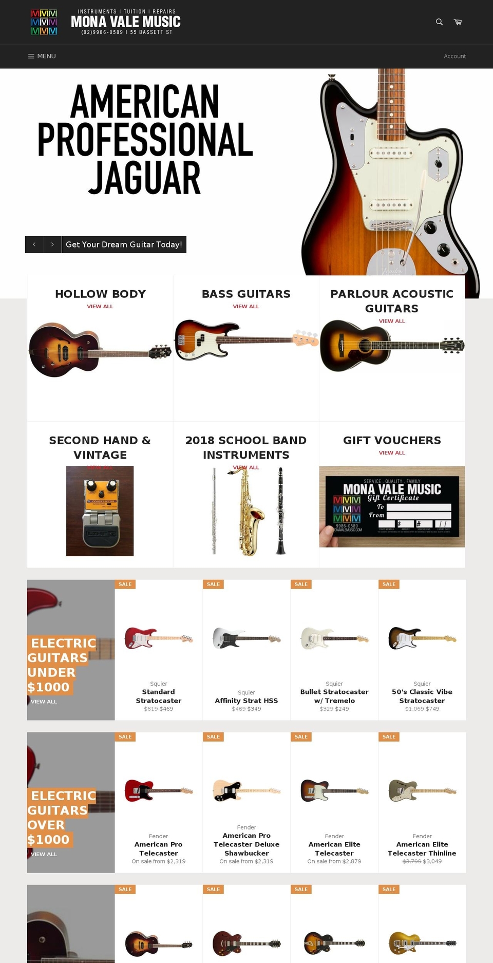 mvmwarehouse.com — Shopify storefront screenshot