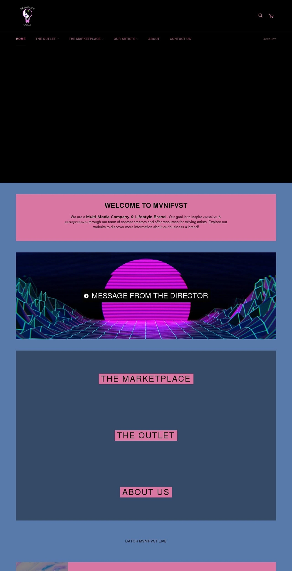 mvnifvst.com shopify website screenshot