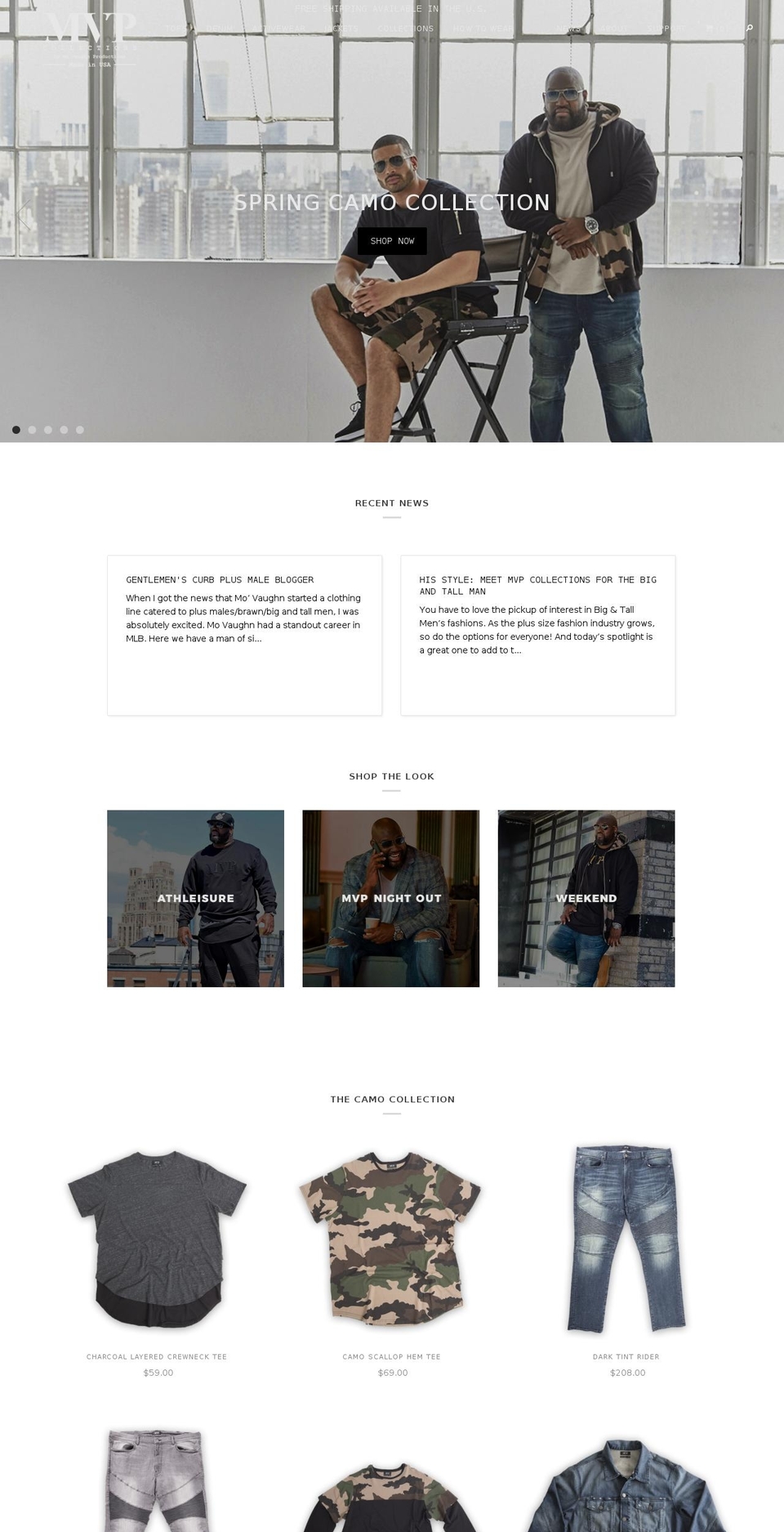 mvpcollections.com shopify website screenshot