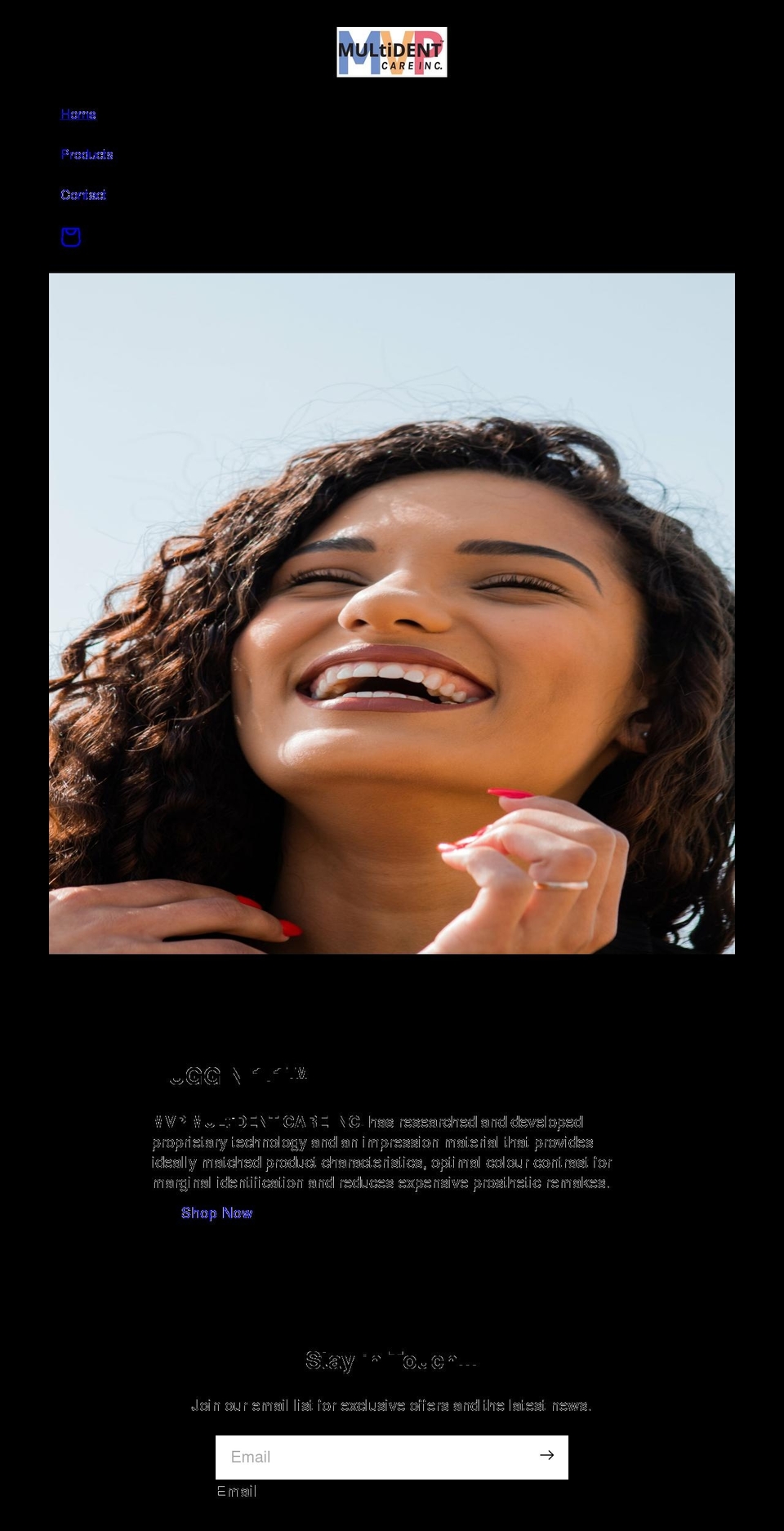 mvpmultident.com shopify website screenshot