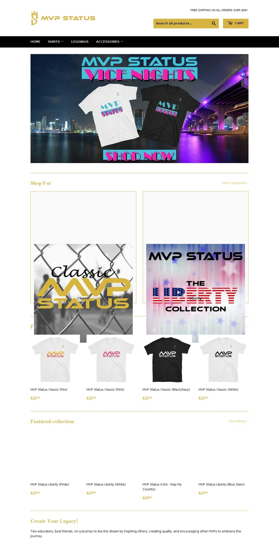 mvpstatus.com — Shopify storefront screenshot