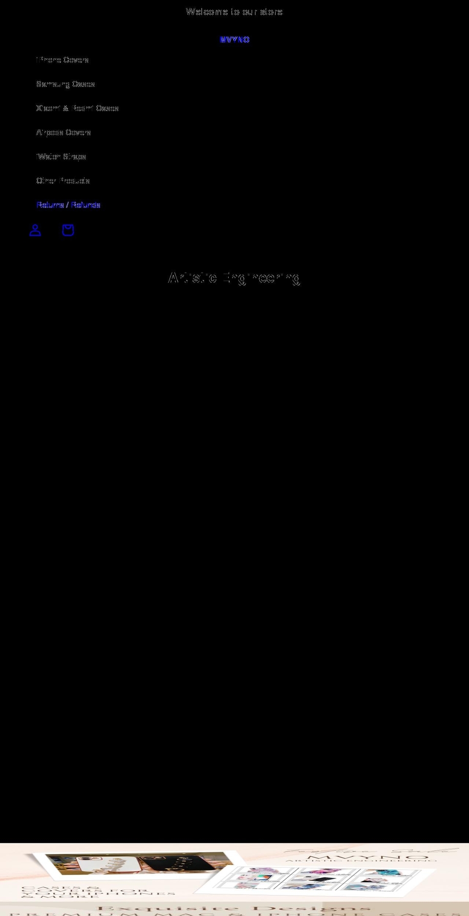 mvyno.com — Shopify storefront screenshot