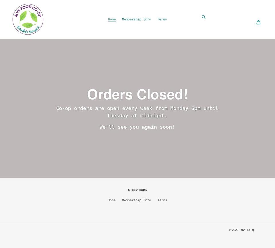 mvyshop.com shopify website screenshot