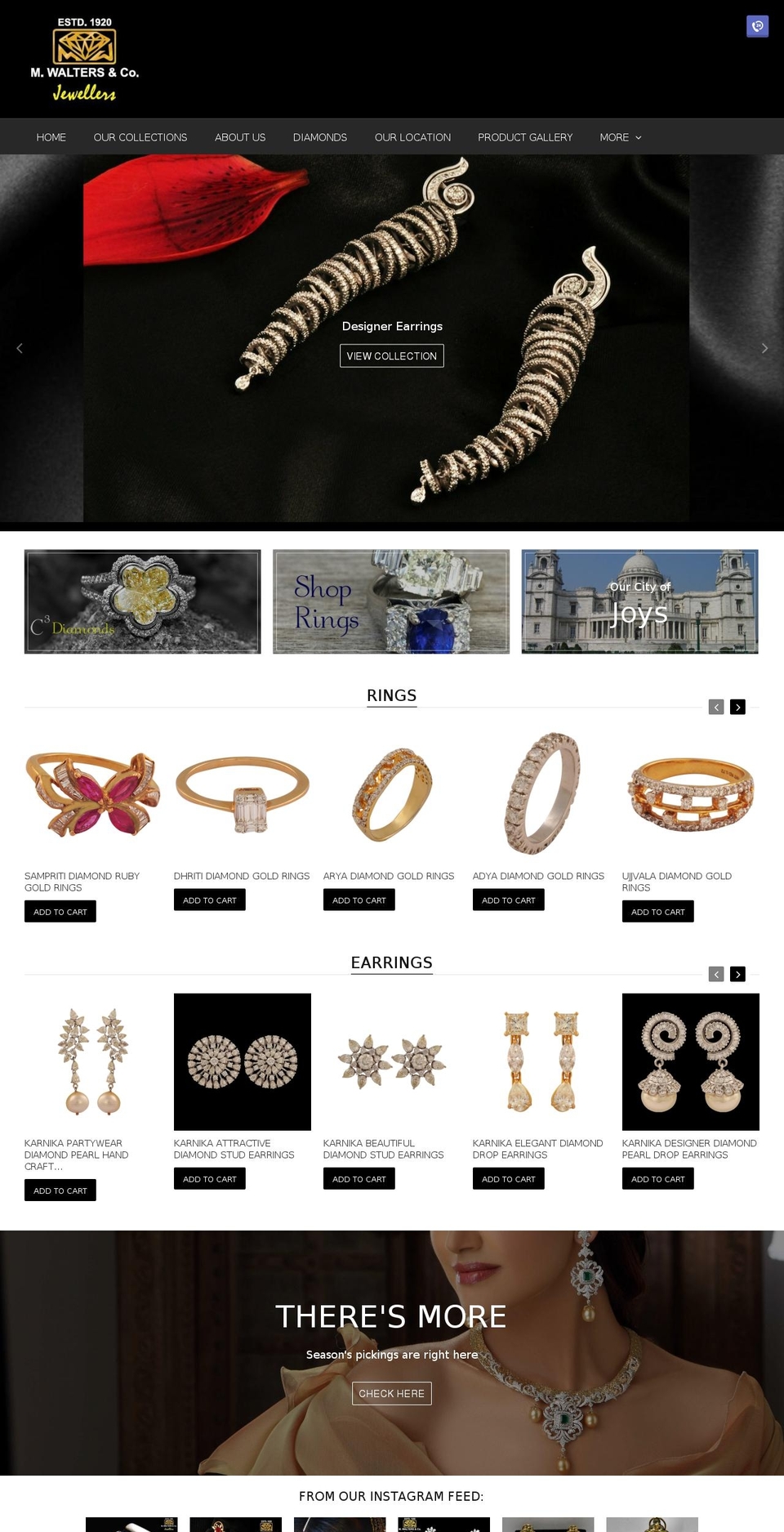 MWalters Shopify theme site example mwaltersjewellery.com