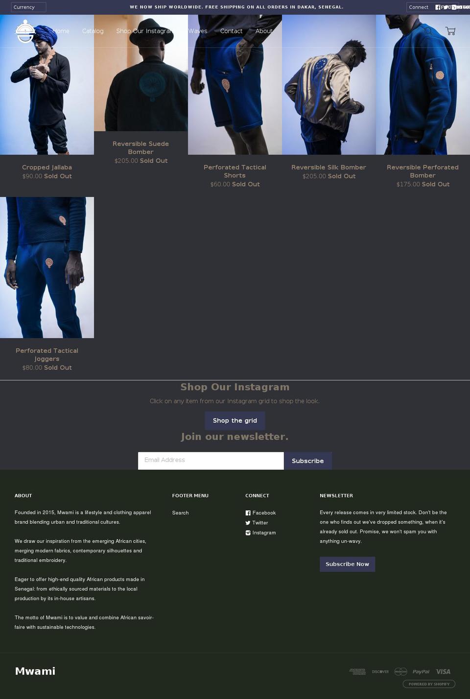 mwami.co shopify website screenshot