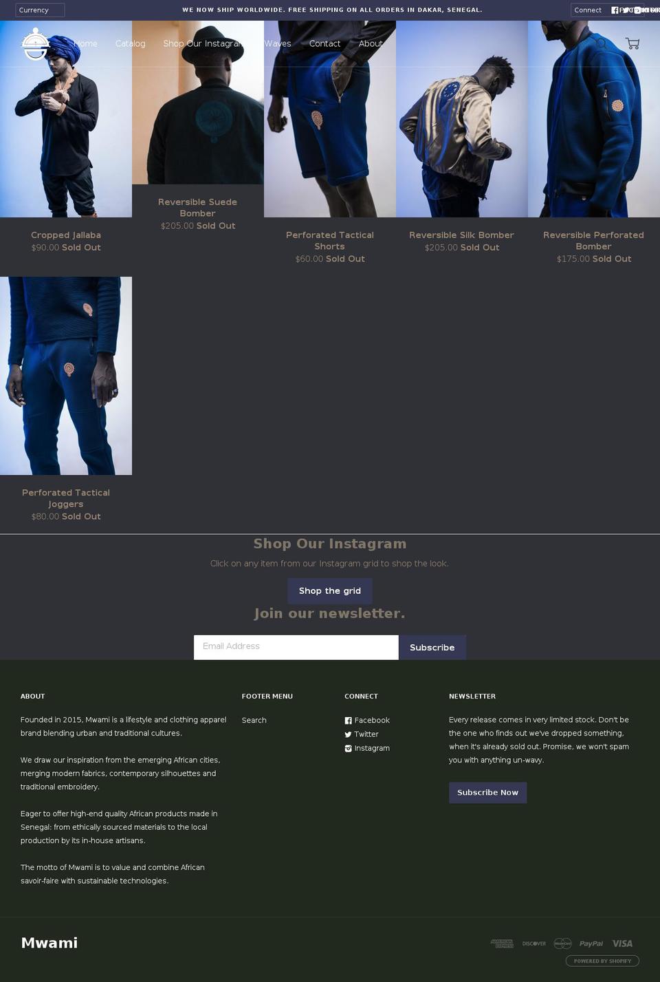 mwami.store shopify website screenshot