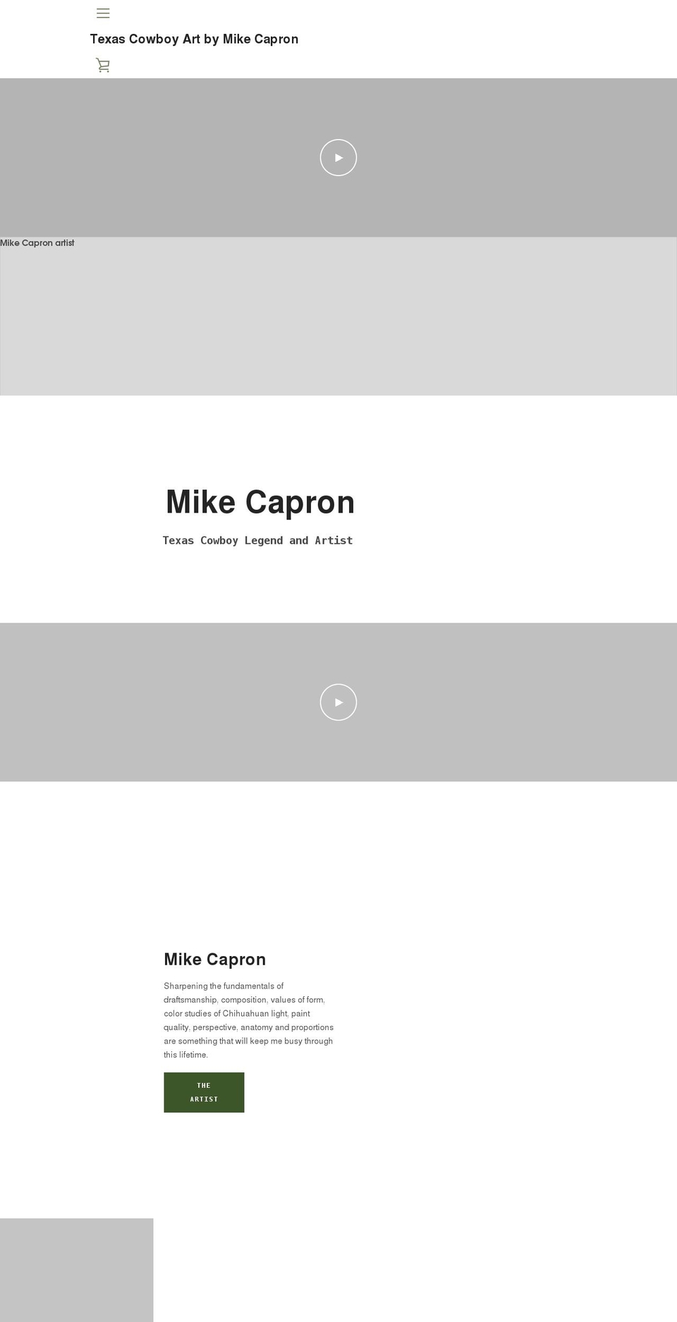 mwcapron.com shopify website screenshot