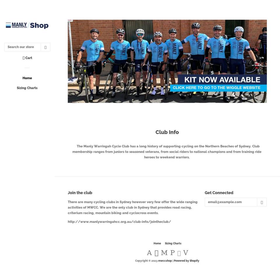 mwccshop.com — Shopify storefront screenshot