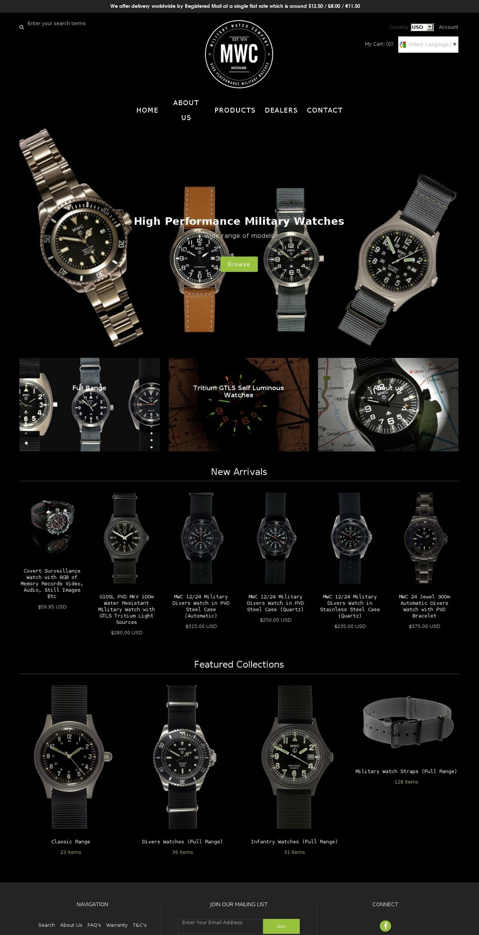 mwcwatches.com.au shopify website screenshot