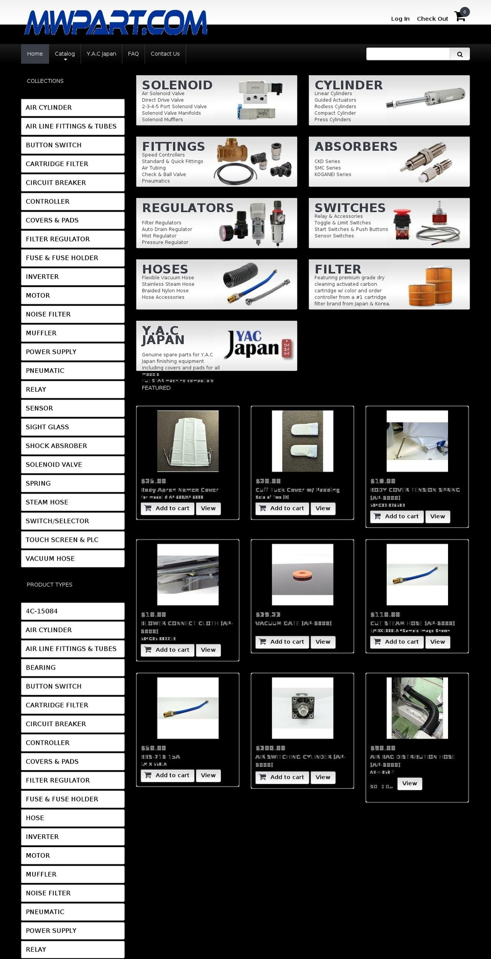 mwpart.com — Shopify storefront screenshot