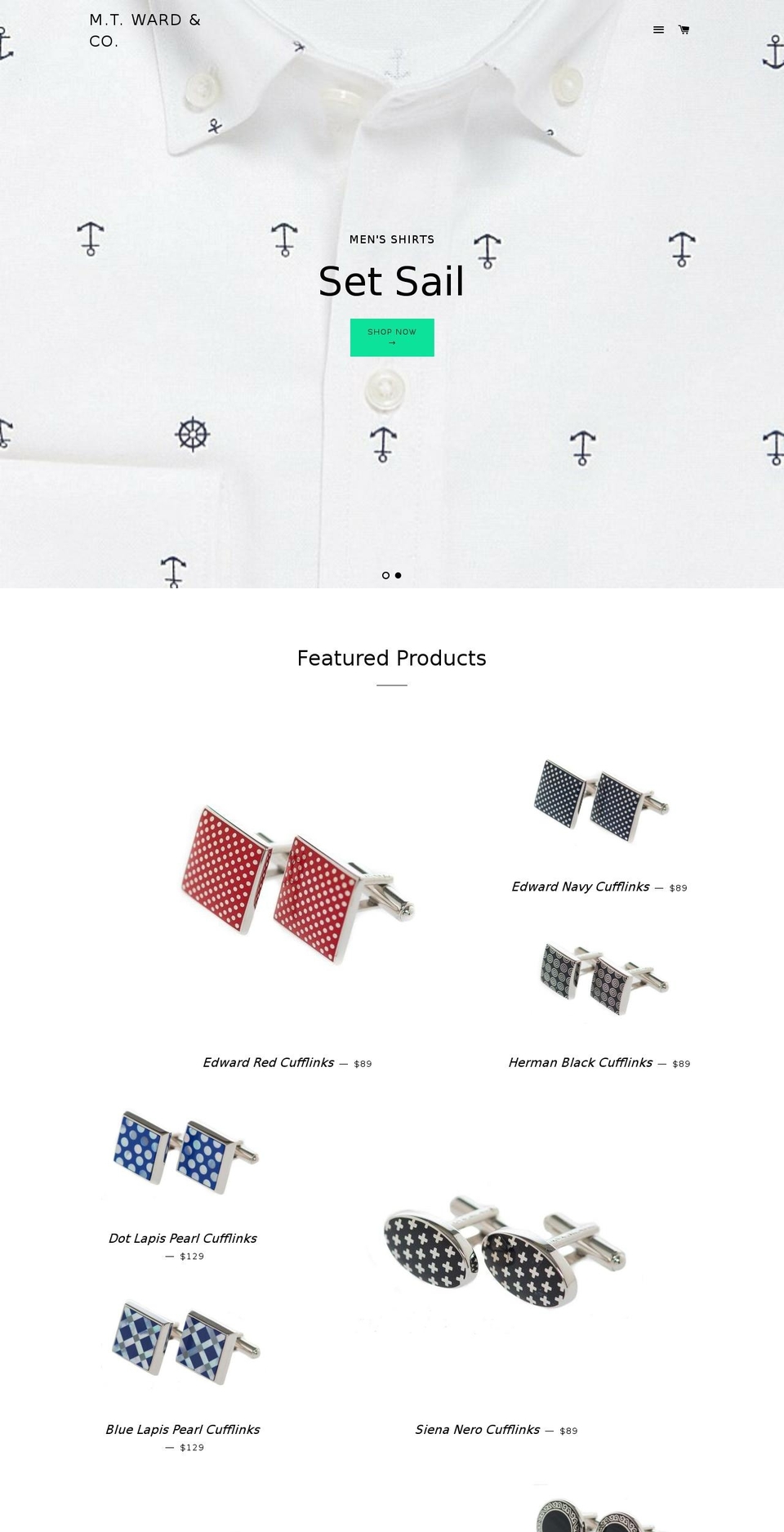 mwshirtco.com shopify website screenshot