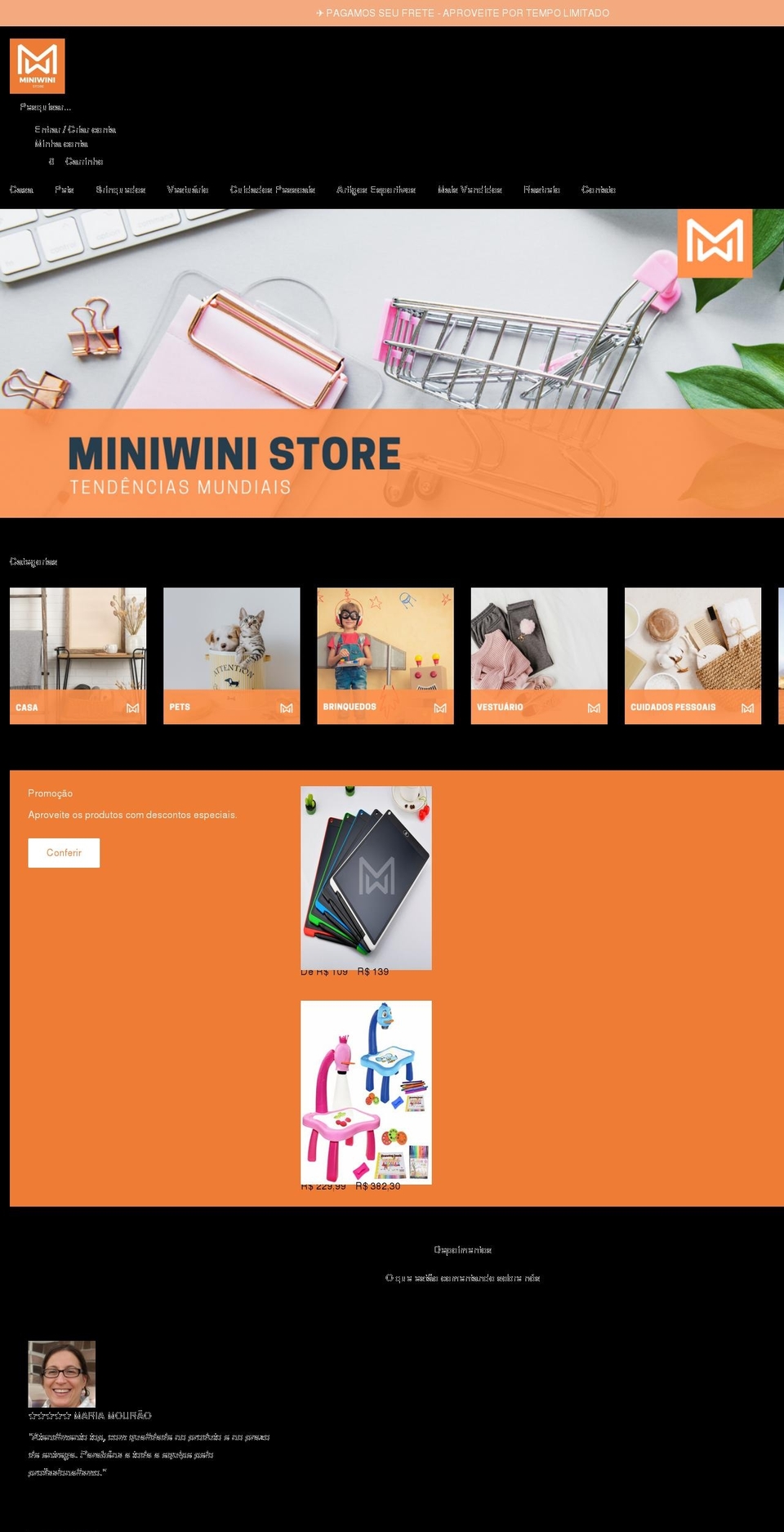 mwstore.com.br shopify website screenshot