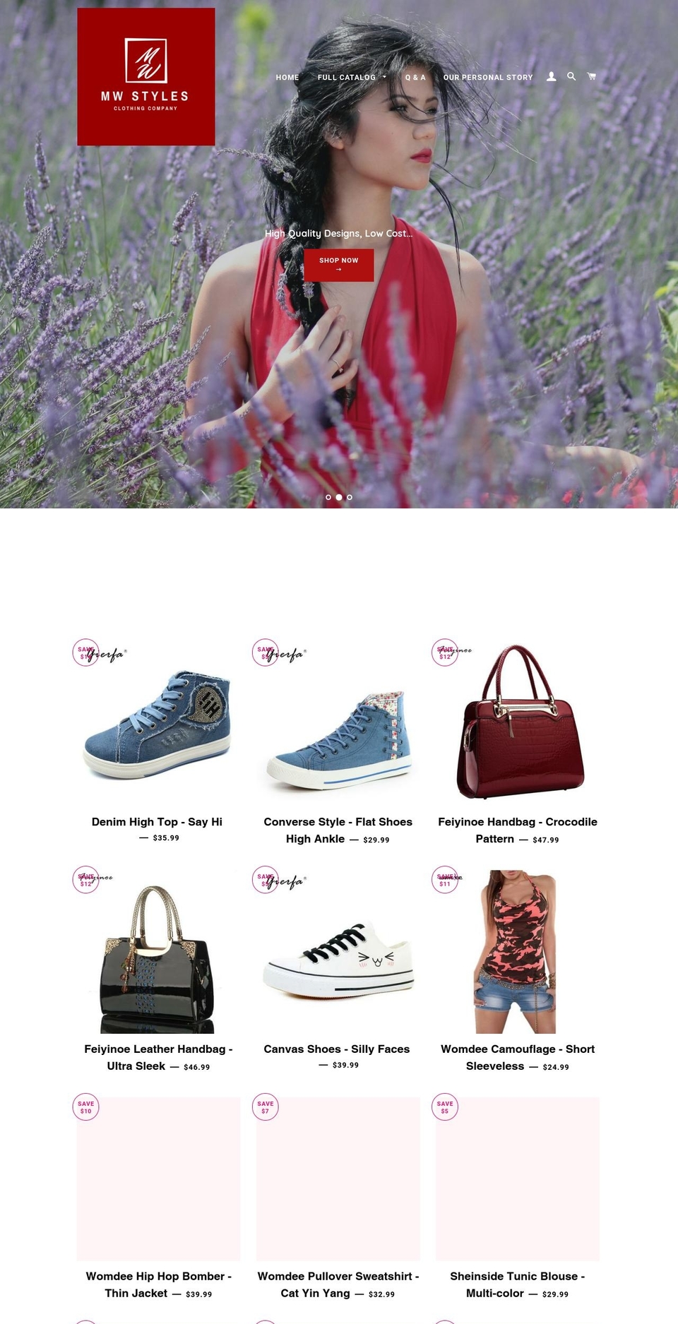 mwstyles.com shopify website screenshot