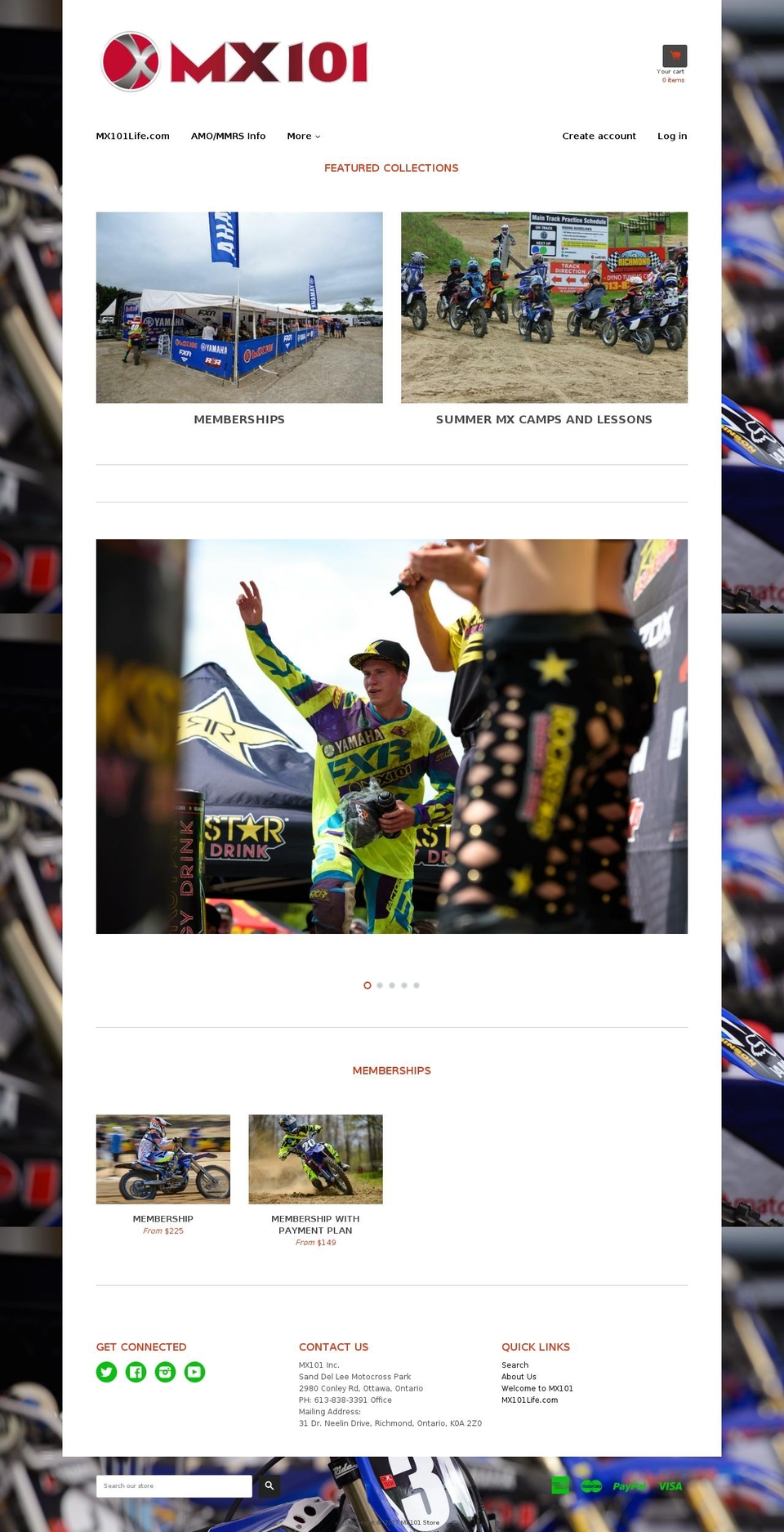 mx101store.com shopify website screenshot