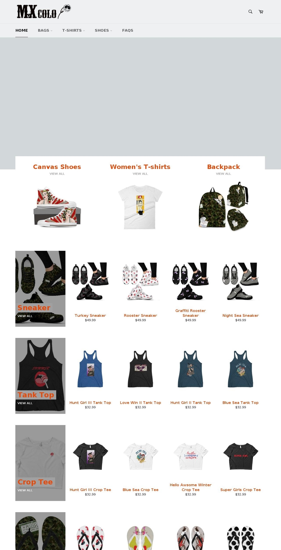 mxcolo.com — Shopify storefront screenshot