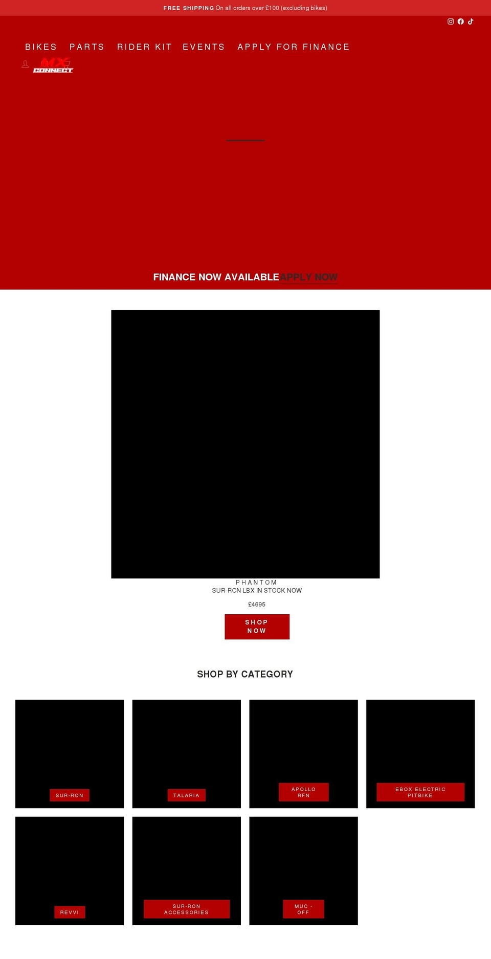 mxconnect.co.uk shopify website screenshot
