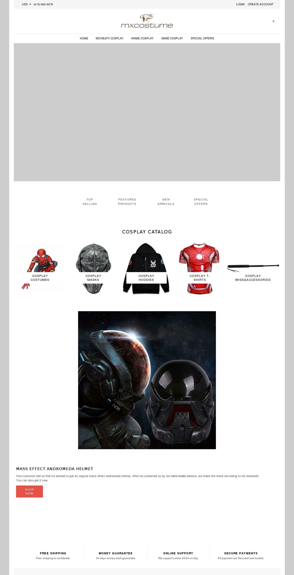 Home--boxed Shopify theme site example mxcostume.com