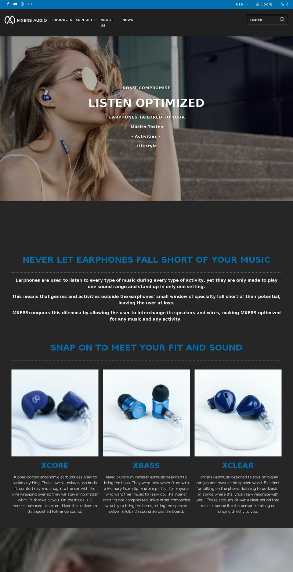 mxersaudio.com shopify website screenshot