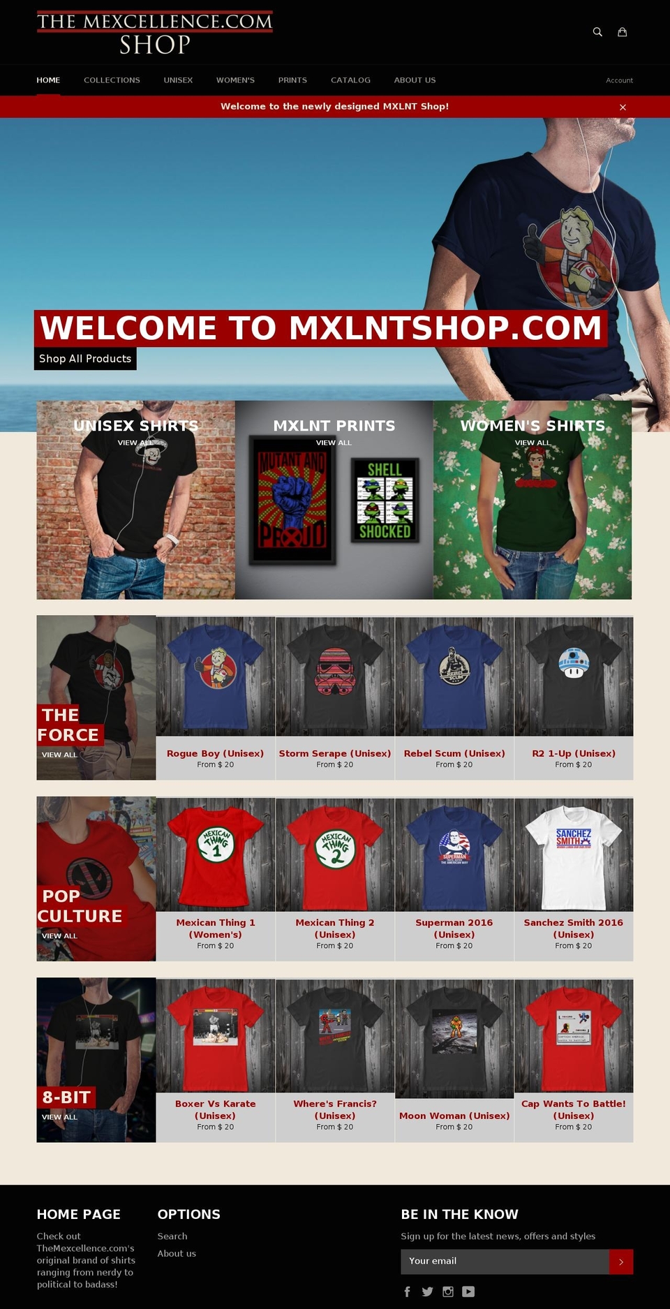 mxlnt.com shopify website screenshot