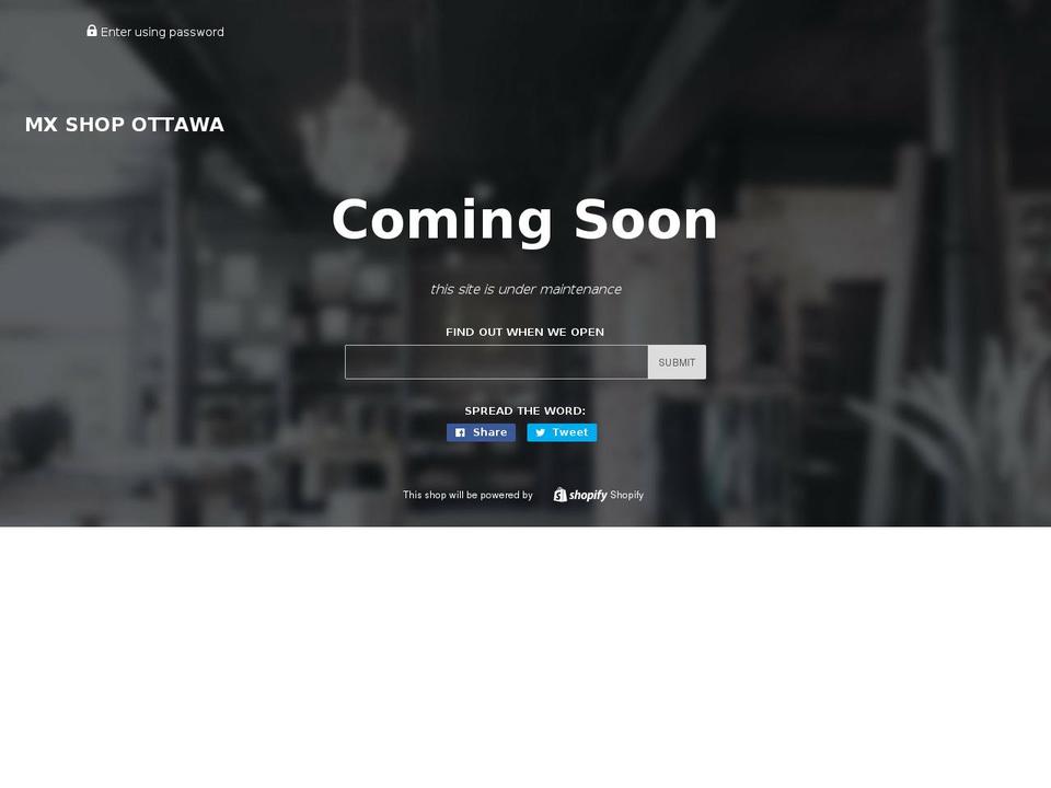 mxshopottawa.ca shopify website screenshot