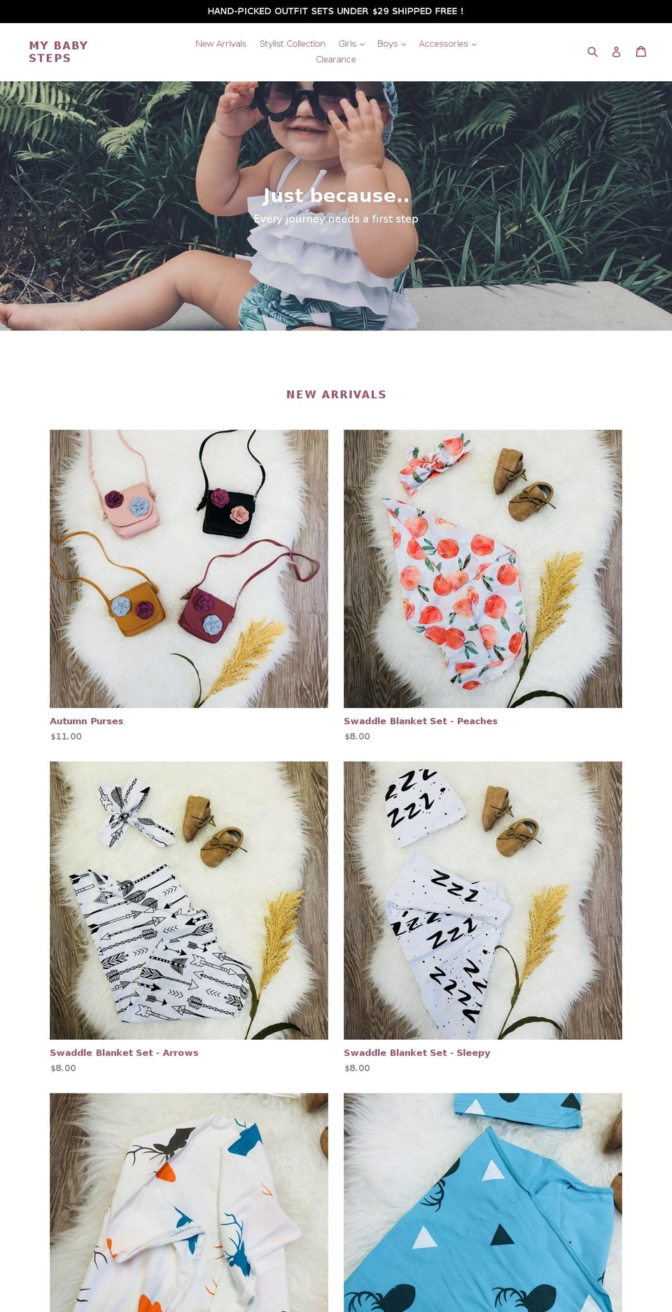 my-baby-steps.com — Shopify storefront screenshot