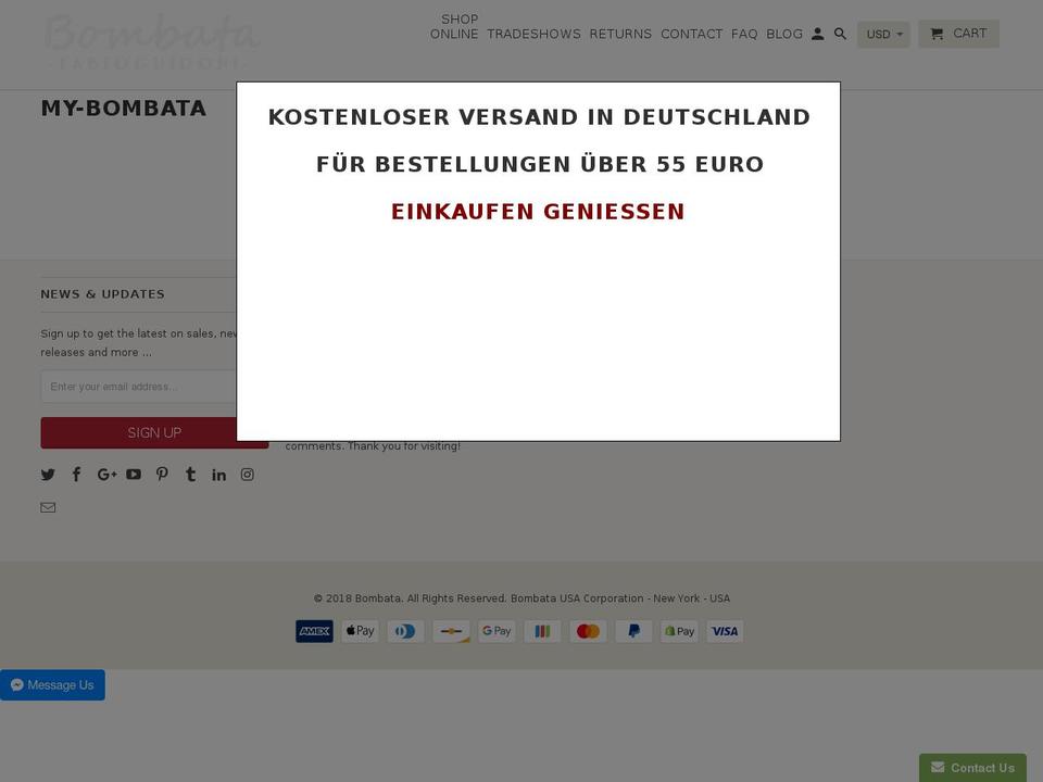my-bombata.com — Shopify storefront screenshot