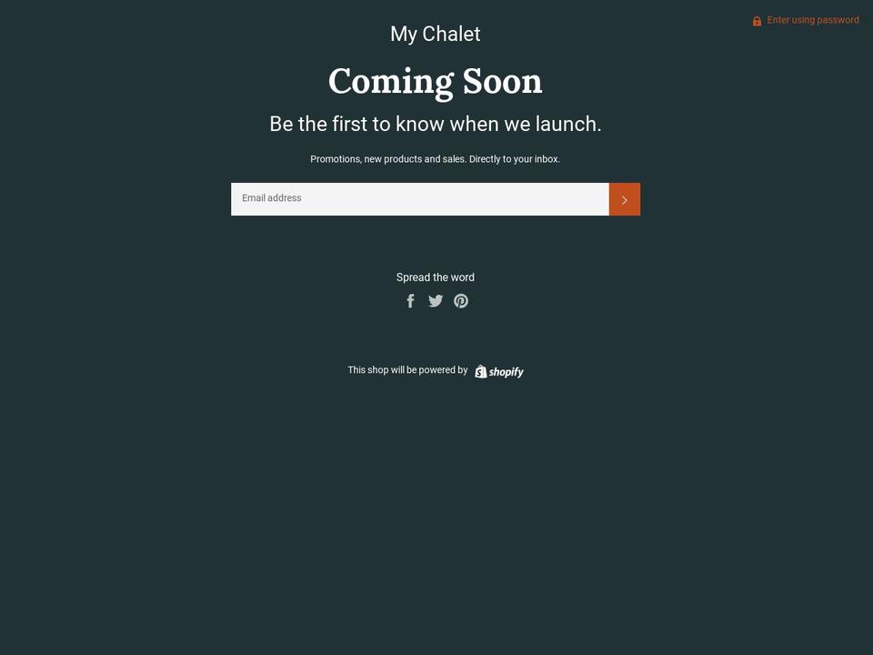 my-chalet.com — Shopify storefront screenshot