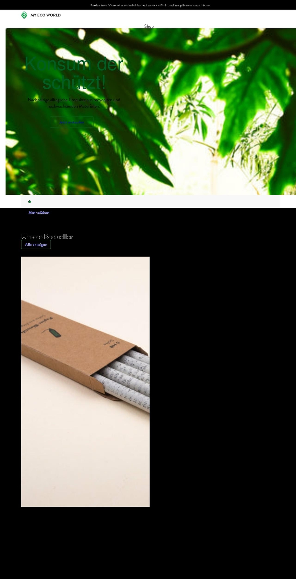 my-eco-world.com shopify website screenshot