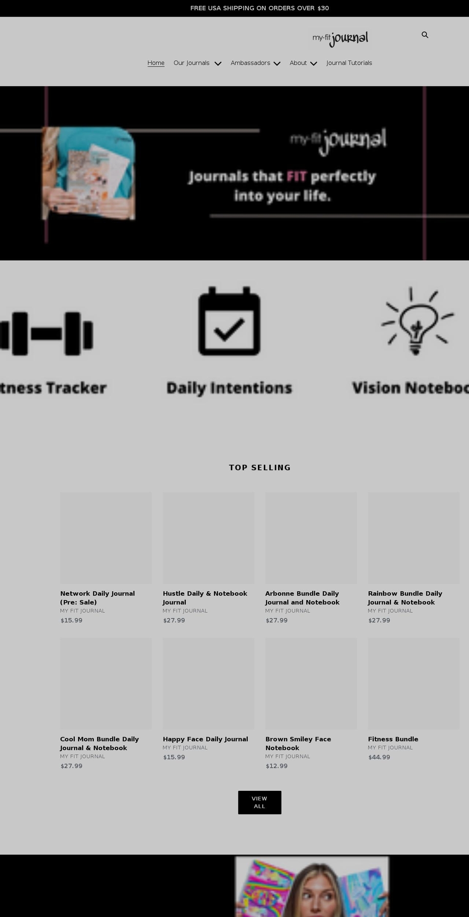 my-fitjournal.com — Shopify storefront screenshot