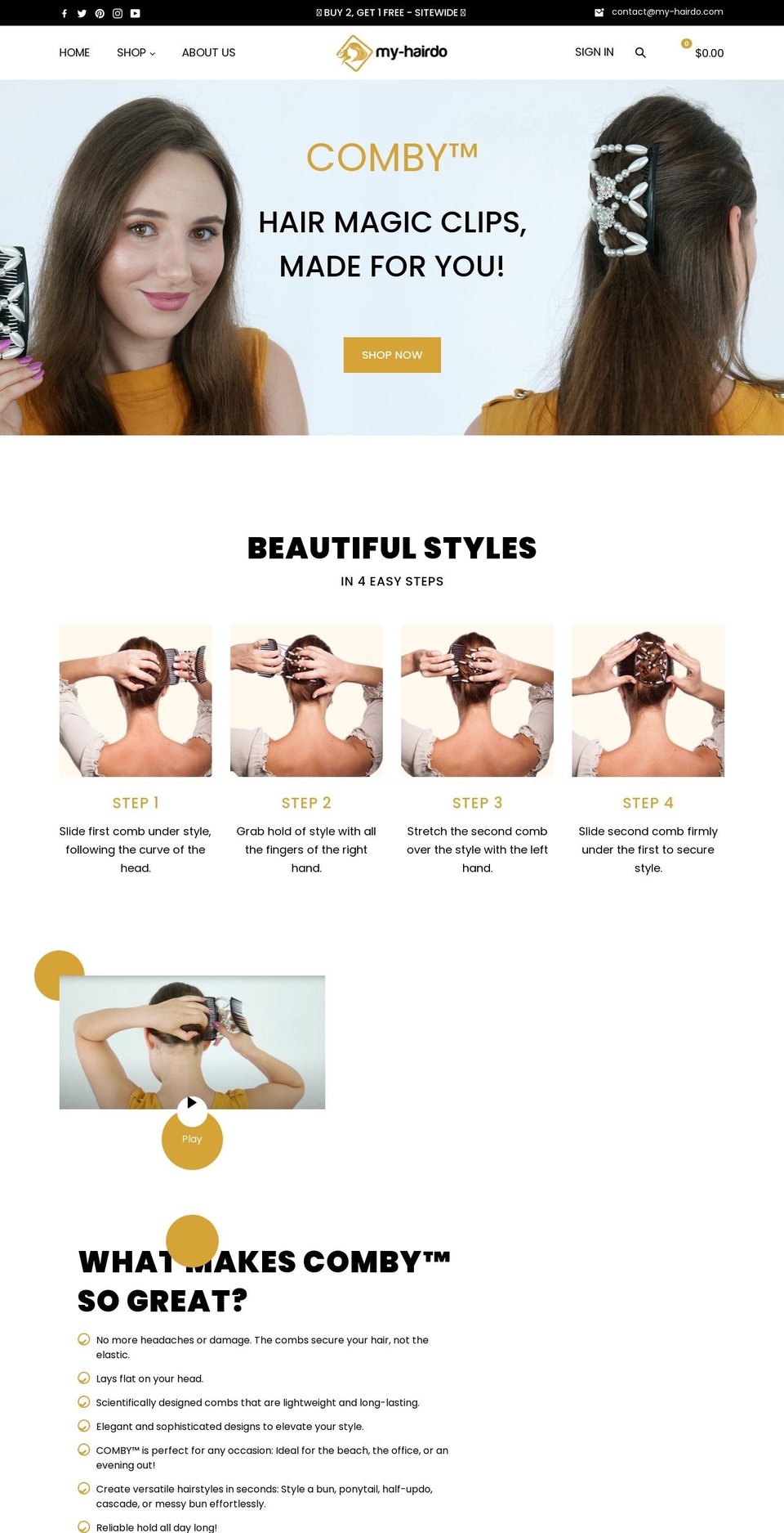 my-hairdo.com shopify website screenshot
